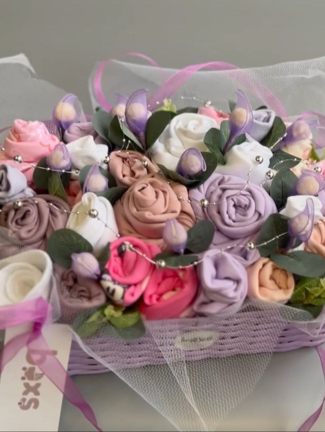 Lilac rectangle basket
